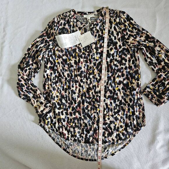 Beach Lunch Lounge Abstract Print Blouse Size XS - Picture 7 of 7